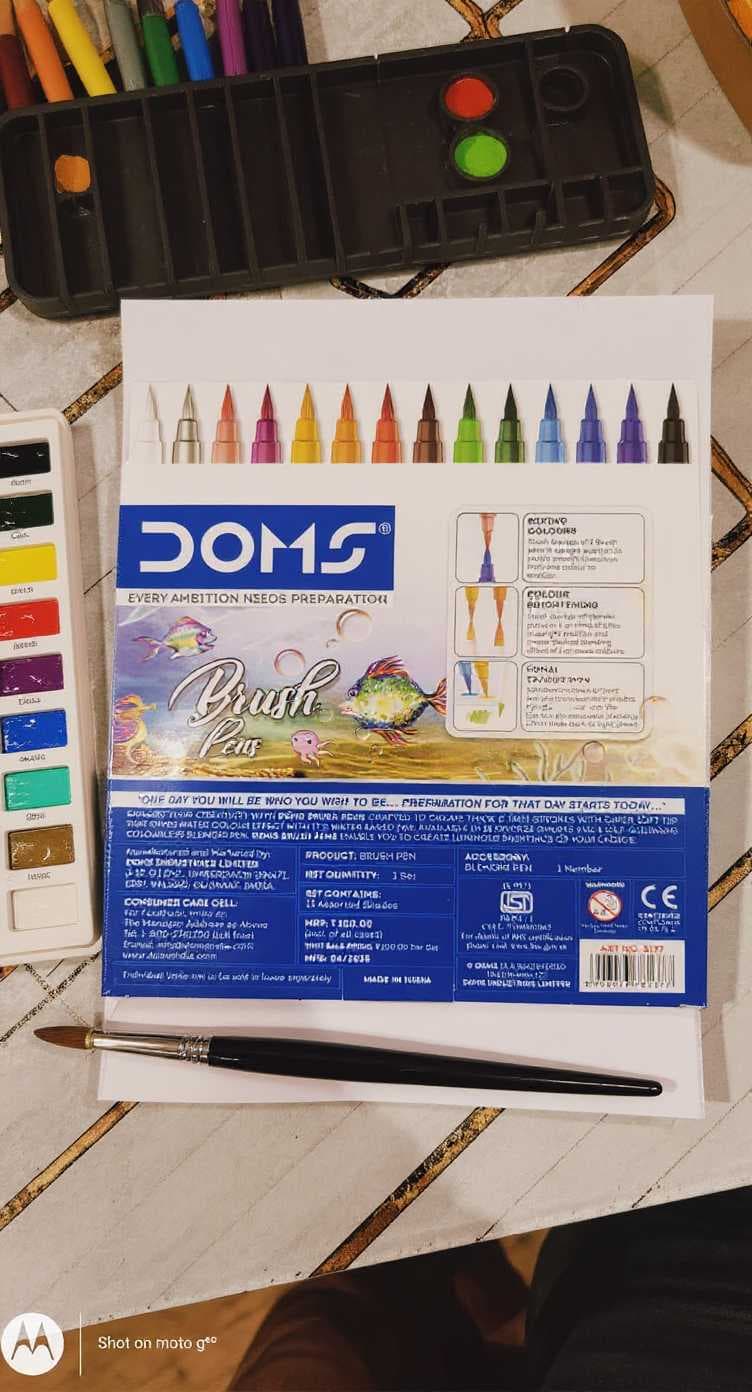 doms brush pens 12 shades - Image 1